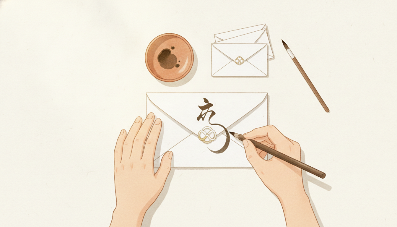 【手順】ご祝儀袋の表書きに連名を書く5ステップ